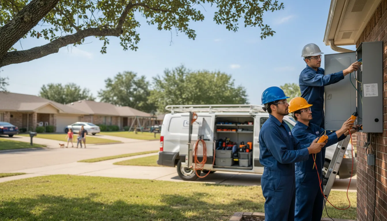 Certified electrician providing emergency electrical services in St Columbans, NE